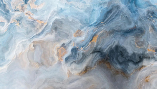 Blue Marble Wallpaper: Natural Stone Texture, Peel and Stick Mural