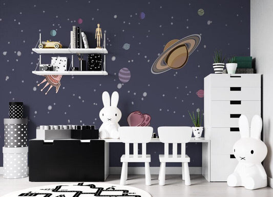 3D Space Shuttle Wallpaper: Solar System Planets, Stars