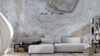 Marble Texture Peel and Stick Wallpaper: Golden Abstract Wall Mural