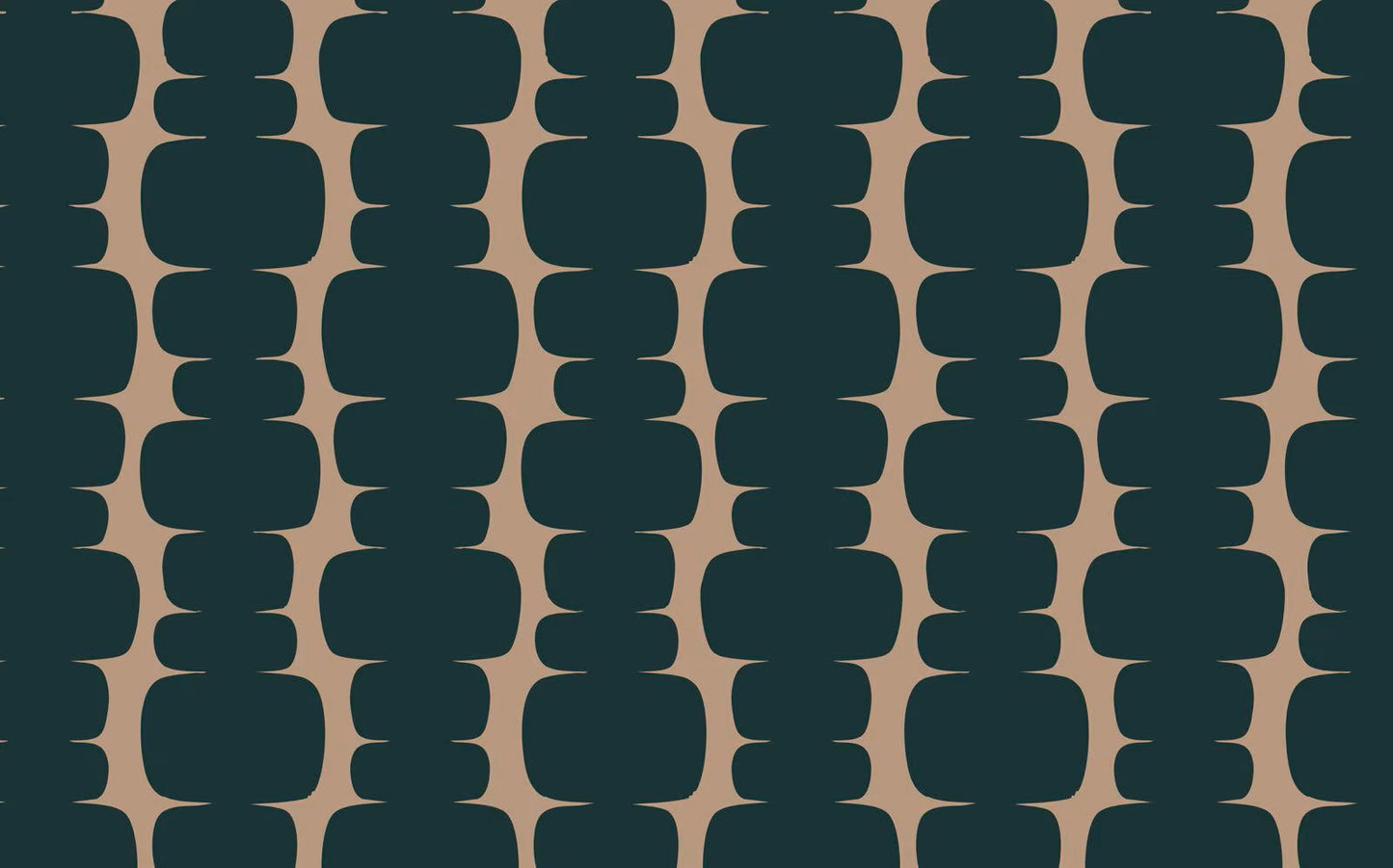 Abstract Green & Beige Peel and Stick Wallpaper: Retro Wall Decal