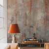 Dekorative abstrakte Tapete in Rostoptik: Wandbild im Rost-Deco-Stil