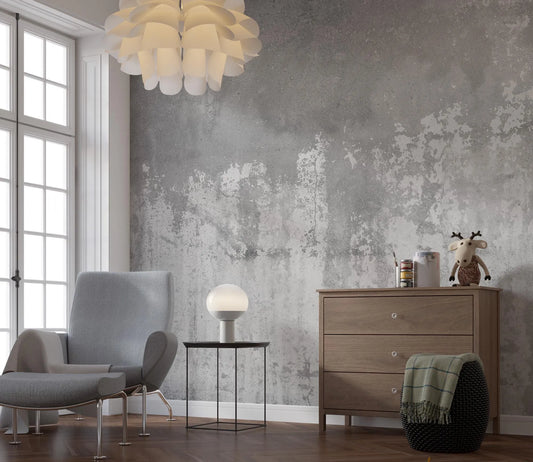 Rustic Concrete Peel and Stick Wallpaper: Industrial Texture Mural