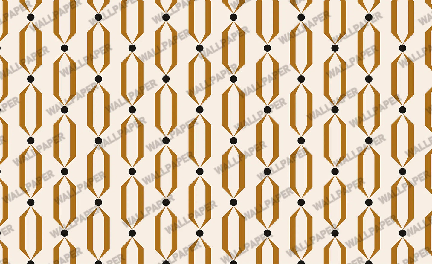 Art Deco Cream Background Wallpaper: Modern Cream & Brown Retro Wall Decal