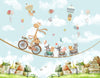 Giraffe and Friends Wallpaper: Fantasy Kids Room Decor (Peel and Stick or Non-Woven)