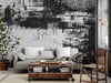 Graffiti-Tapete: Urbanes abstraktes Street-Art-Wandbild