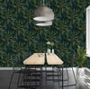 Tropical Palm Leaves Wallpaper: Modern Green Mural (Peel and Stick)