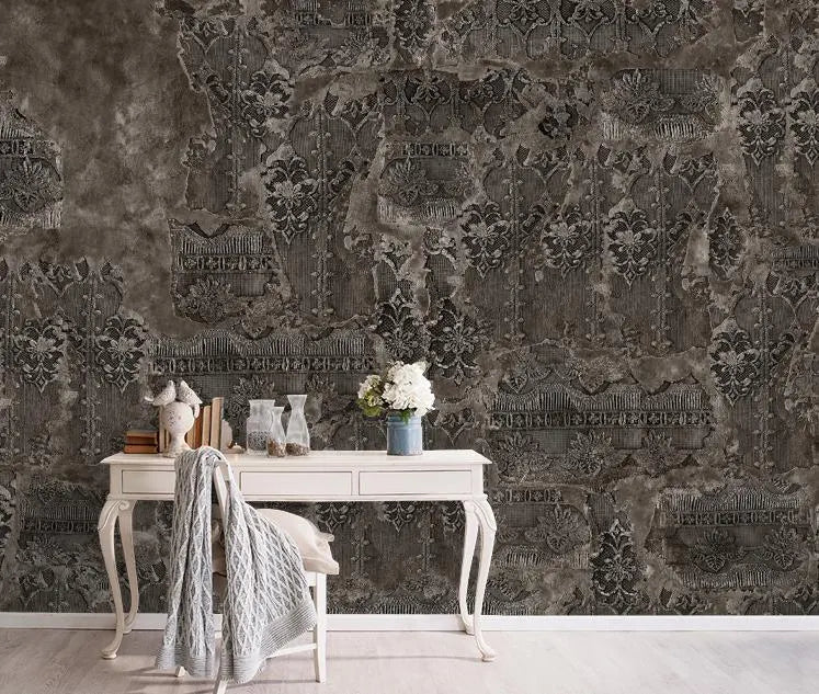 Aged Concrete Look Wallpaper: Modern Urban Peel and Stick
