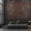 Concrete-Look Wallpaper in Red and Gray Tones: Rusty Deco Art Wall Mural