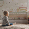 Cute Fox Bear Wallpaper, School Bus Rainbow Decor